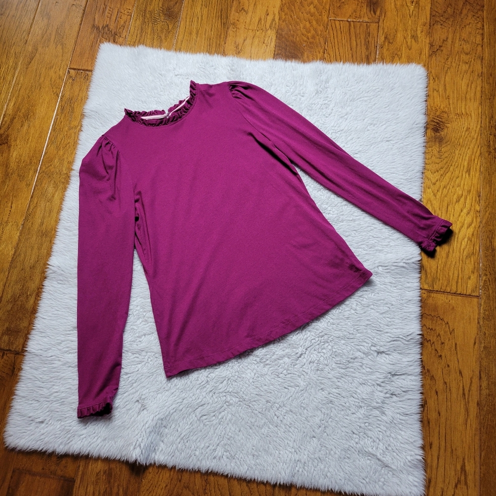 Boden Purple Long Sleeve Blouse